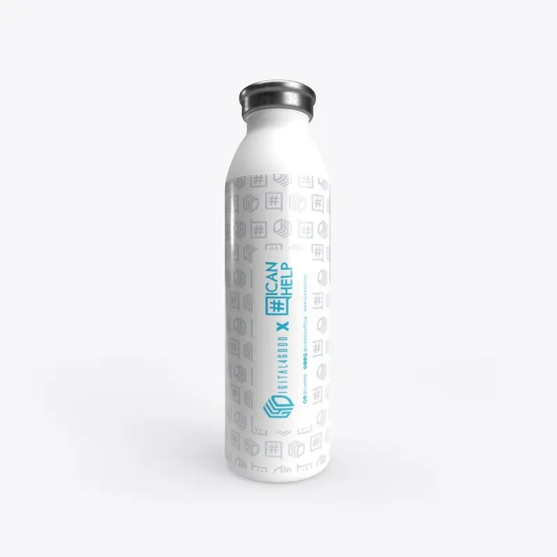 Digital4Good / #ICANHELP Water Bottle